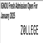 IGNOU Fresh Admission Open For January 2025